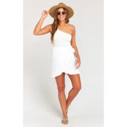 Show Me Your Mumu Roam Ruffle Skirt ~ White Ripple Gauze -Show Me Your Mumu Sales 2d49fbd81bb9a14abf912445501deaed