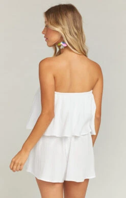 Show Me Your Mumu Thelma Romper ~ White Crinkle Gauze -Show Me Your Mumu Sales 2d9a366e0ce176c26afef086b1a319b9