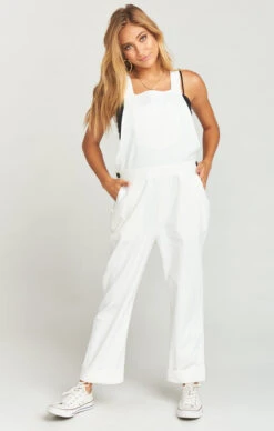 Show Me Your Mumu Dale Overalls ~ White Linen