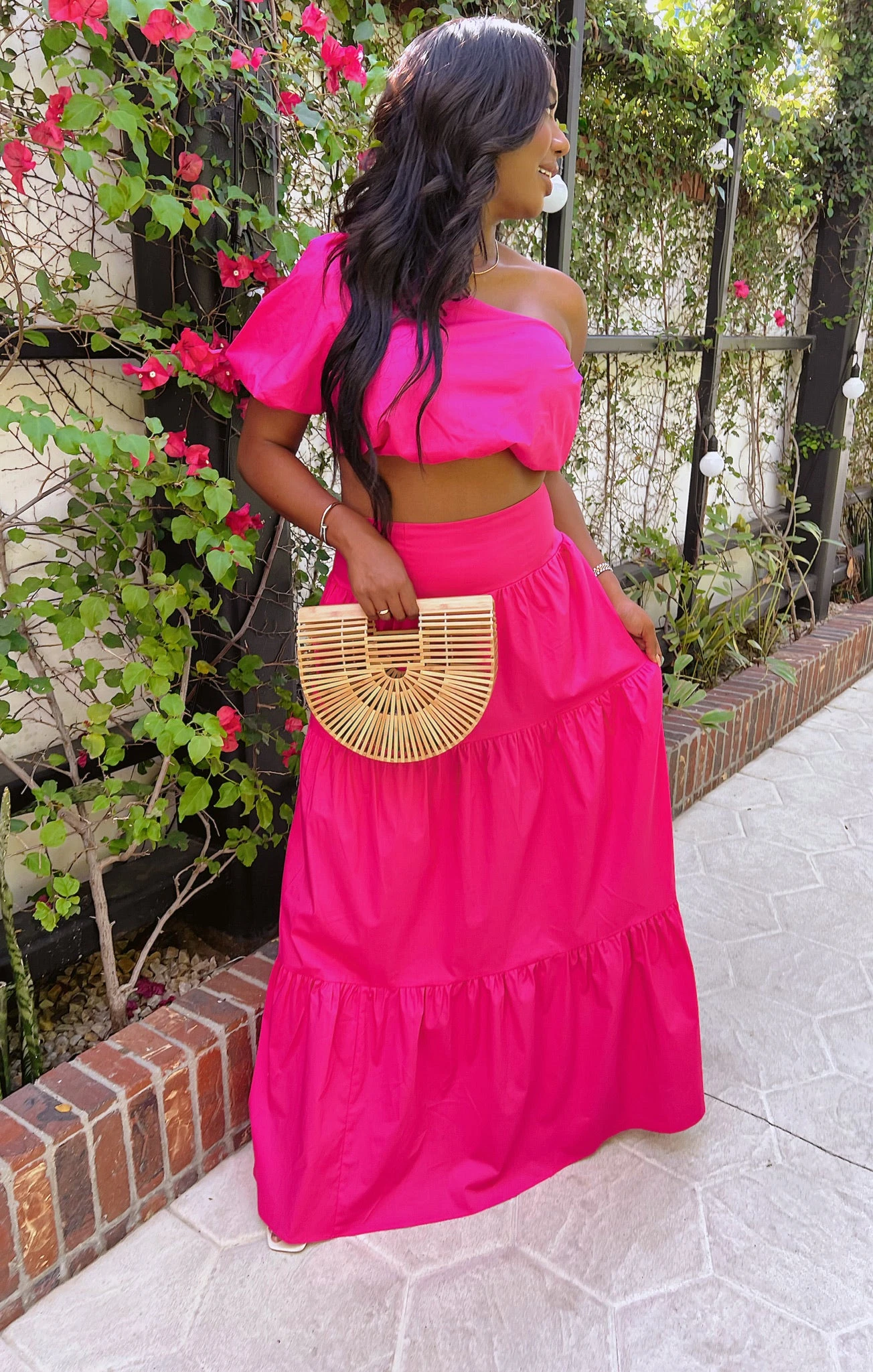 Show Me Your Mumu Melody Maxi Skirt ~ Hot Pink Poplin 7 Show Me Your Mumu Melody Maxi Skirt ~ Hot Pink Poplin - Image 5