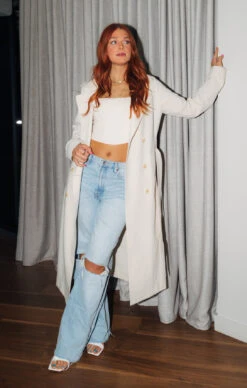 Show Me Your Mumu Trevor Trench ~ Off White -Show Me Your Mumu Sales 724A8018