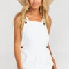 Show Me Your Mumu Georgia Overalls Dress ~ Foam White -Show Me Your Mumu Sales 9c07d9c5437aa4f0e33267446fb21cae
