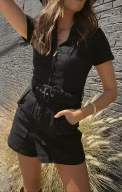 Show Me Your Mumu Outlaw Romper ~ Pitch Black -Show Me Your Mumu Sales A3056821 77AB 4D8E B944 48FFFAD5EA34copy