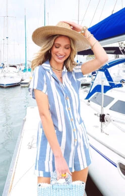 Show Me Your Mumu Yvette Romper ~ Sailboat Stripe -Show Me Your Mumu Sales B4B71B88 3F55 4883 9F72 86E73A9BC4EE