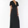 Show Me Your Mumu Rome Twist Gown ~ Black Luxe Satin -Show Me Your Mumu Sales BF0 0236N BK62 02