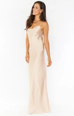 Show Me Your Mumu Tuscany Maxi Slip Dress ~ Champagne Luxe Satin -Show Me Your Mumu Sales BF0 0308N CH62 02