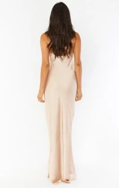 Show Me Your Mumu Tuscany Maxi Slip Dress ~ Champagne Luxe Satin -Show Me Your Mumu Sales BF0 0308N CH62 03