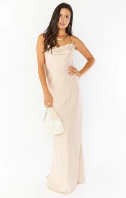 Show Me Your Mumu Tuscany Maxi Slip Dress ~ Champagne Luxe Satin -Show Me Your Mumu Sales BF0 0308N CH62 04