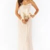 Show Me Your Mumu Tuscany Maxi Slip Dress ~ Champagne Luxe Satin -Show Me Your Mumu Sales BF0 0308N CH62 05