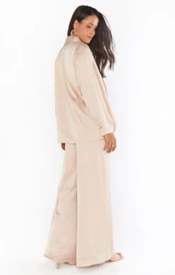 Show Me Your Mumu Felix Blazer ~ Champagne Luxe Satin -Show Me Your Mumu Sales BF2 5293 CH62 04