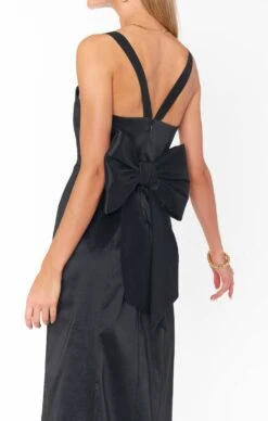 Show Me Your Mumu Charlotte Bow Dress ~ Black Tafetta -Show Me Your Mumu Sales BF3 5371 BK77 10
