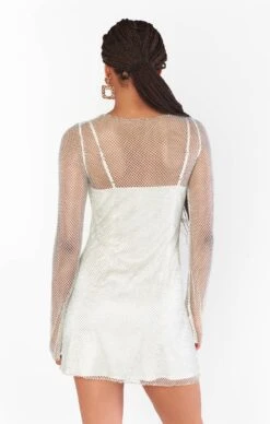 Show Me Your Mumu Iconic Mini Dress ~ White Glitz -Show Me Your Mumu Sales BF3 5385 WG05 06