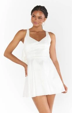 Show Me Your Mumu Simone Mini Dress ~ White Taffeta -Show Me Your Mumu Sales BF3 5387 TF77 02