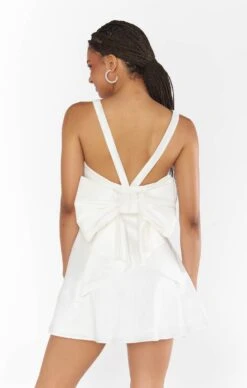 Show Me Your Mumu Simone Mini Dress ~ White Taffeta -Show Me Your Mumu Sales BF3 5387 TF77 04