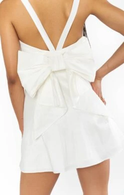 Show Me Your Mumu Simone Mini Dress ~ White Taffeta -Show Me Your Mumu Sales BF3 5387 TF77 05
