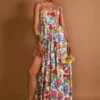 Show Me Your Mumu Juliet Maxi Dress ~ Charm Peony White Taffeta