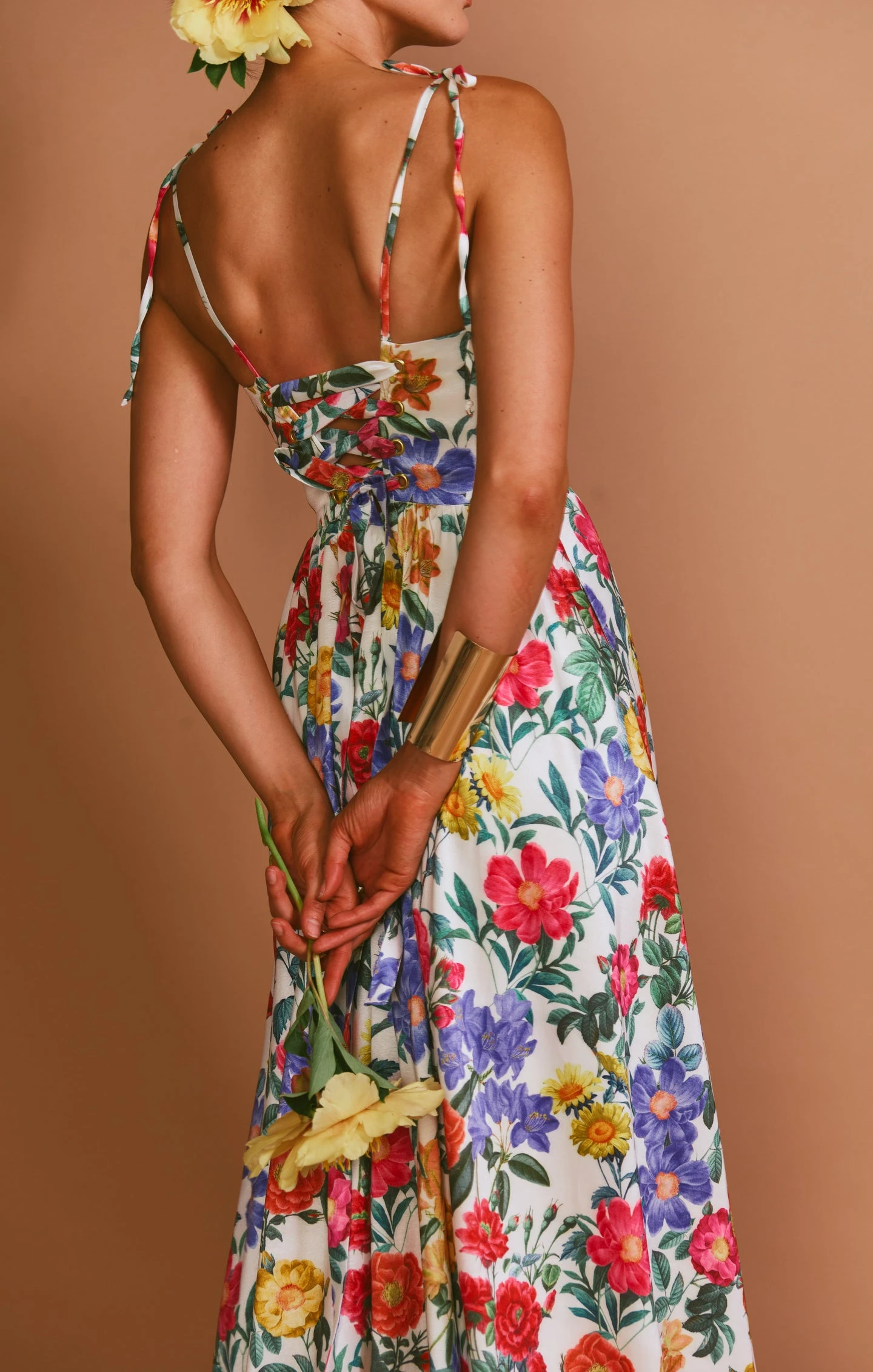 Show Me Your Mumu Juliet Maxi Dress ~ Charm Peony White Taffeta 10 Show Me Your Mumu Juliet Maxi Dress ~ Charm Peony White Taffeta - Image 8