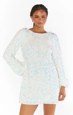 Show Me Your Mumu Clarabelle Dress ~ White Sparkle Sequin 15 Show Me Your Mumu Clarabelle Dress ~ White Sparkle Sequin -Show Me Your Mumu Sales BF3 5406 IW92 02