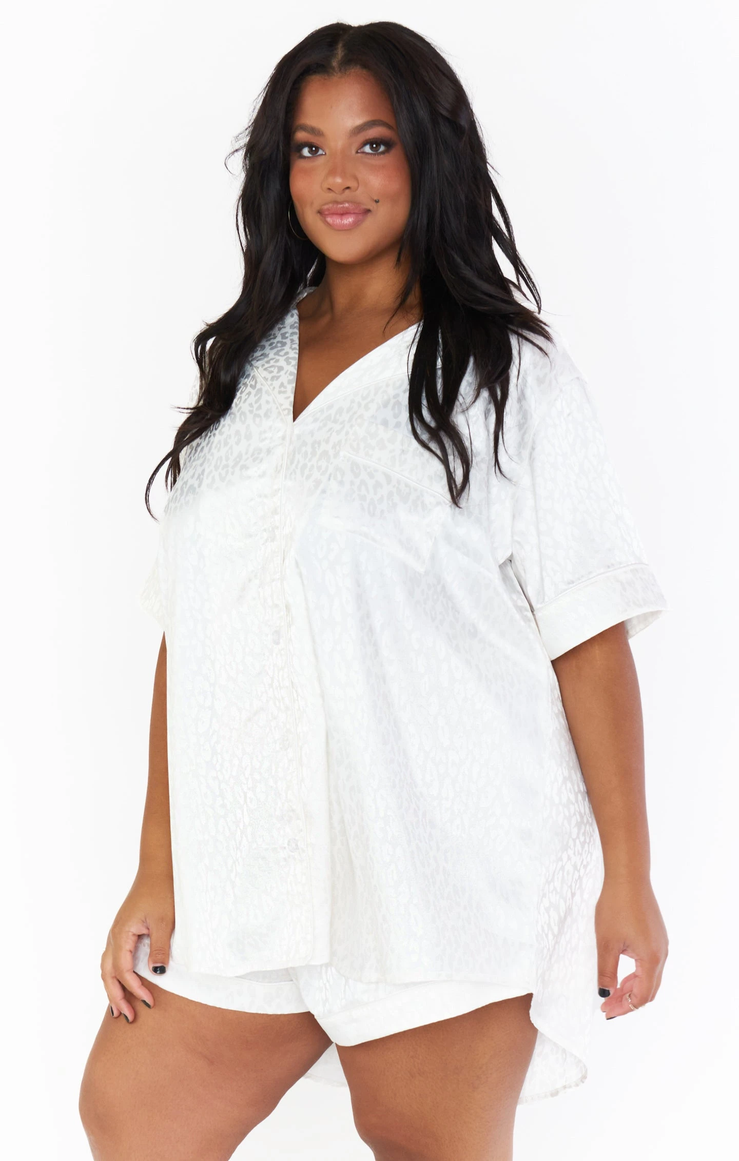 Show Me Your Mumu Slumber PJ Set ~ White Cheetah Silky 5 Show Me Your Mumu Slumber PJ Set ~ White Cheetah Silky - Image 3