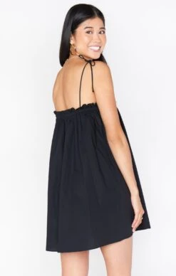 Show Me Your Mumu Angel Mini Dress ~ Black Poplin -Show Me Your Mumu Sales BM1 0416 BK05 01