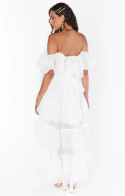 Show Me Your Mumu Brandy Maxi Dress ~ White Organza -Show Me Your Mumu Sales BM2 5289 W016 03