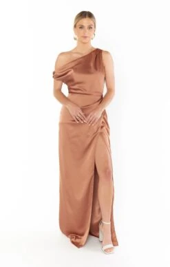 Show Me Your Mumu Jodie Dress ~ Copper Luxe Satin