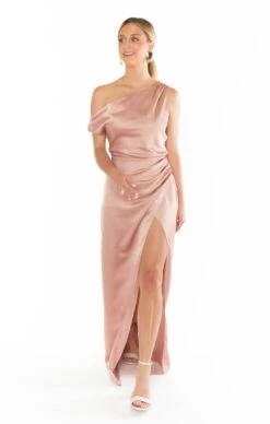 Show Me Your Mumu Jodie Dress ~ Rose Gold Luxe Satin -Show Me Your Mumu Sales BM3 5350 RO62 02