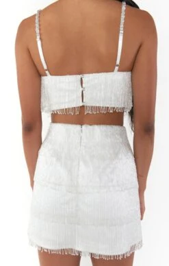 Show Me Your Mumu Swift Fringe Skort ~ White Beaded Fringe -Show Me Your Mumu Sales BM3 5357 WF11 03 8988e969 68c3 4283 9f18 91ee55f5ee8b