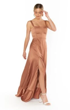 Show Me Your Mumu Clarissa Corset Dress ~ Copper Luxe Satin -Show Me Your Mumu Sales BM3 5359 CP62 03