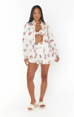 Show Me Your Mumu Disilvio Shorts ~ Shell Linen -Show Me Your Mumu Sales BM3 5368 SH56 01