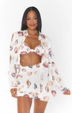 Show Me Your Mumu Disilvio Shorts ~ Shell Linen -Show Me Your Mumu Sales BM3 5368 SH56 02