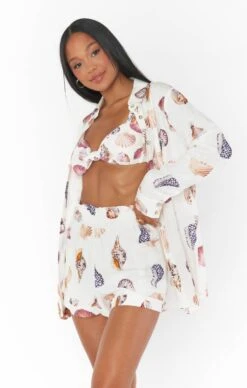 Show Me Your Mumu Disilvio Shorts ~ Shell Linen -Show Me Your Mumu Sales BM3 5368 SH56 03