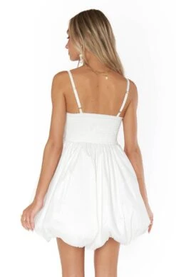 Show Me Your Mumu Bubble Bow Mini ~ White Taffeta -Show Me Your Mumu Sales BM3 5379 TF77 7