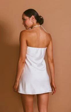 Show Me Your Mumu Taylor Tube Mini Dress ~ Ivory Luxe Satin -Show Me Your Mumu Sales BM3 5398 IV62 06