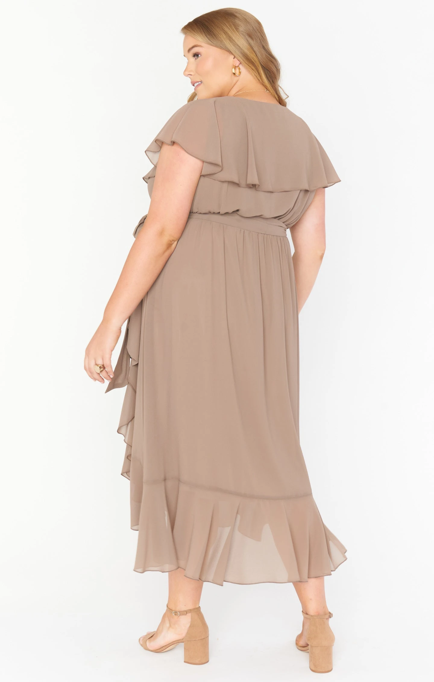Show Me Your Mumu Jess Ruffle Midi Dress ~ Dune Chiffon 11 Show Me Your Mumu Jess Ruffle Midi Dress ~ Dune Chiffon - Image 9