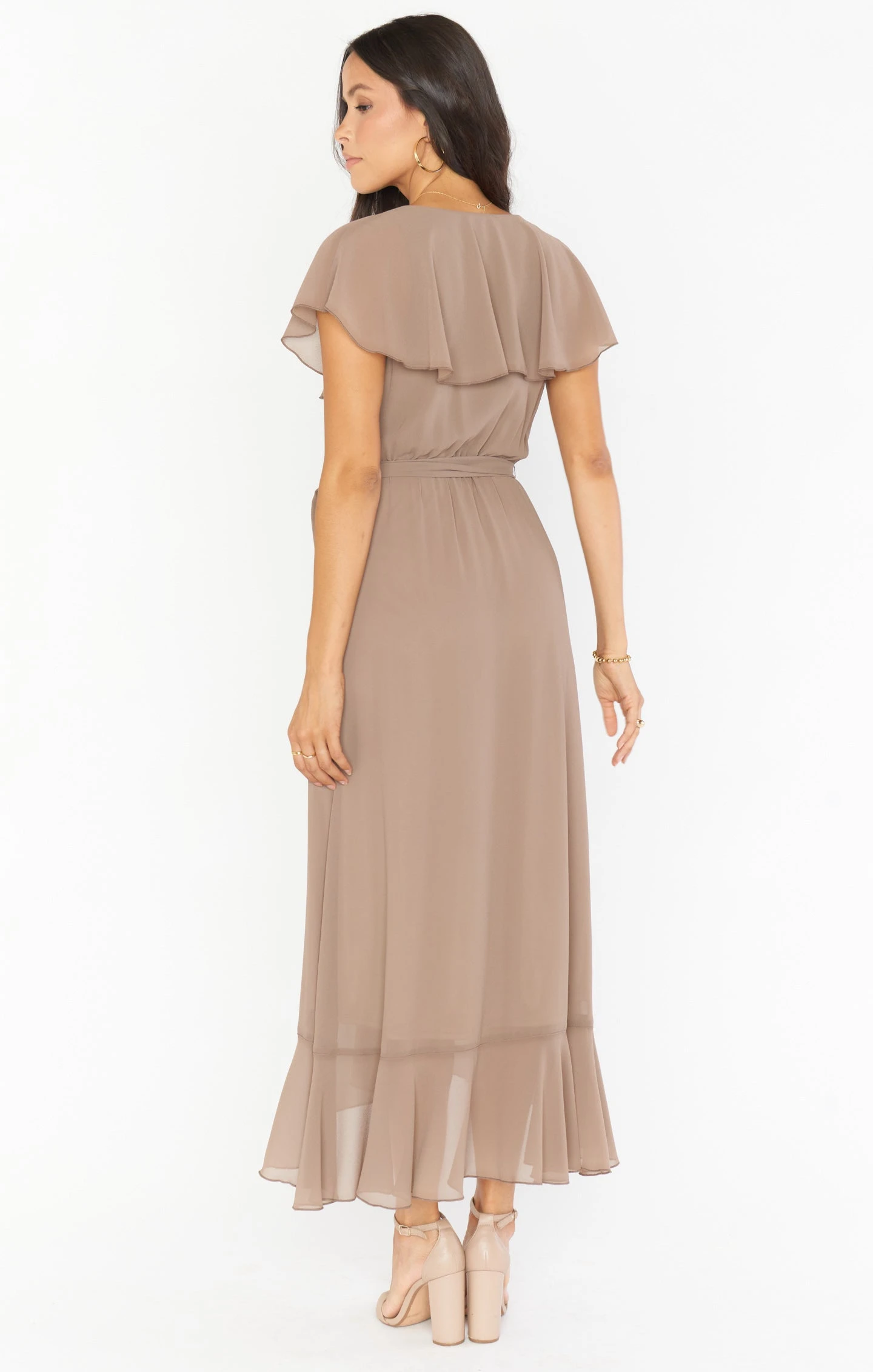 Show Me Your Mumu Jess Ruffle Midi Dress ~ Dune Chiffon 7 Show Me Your Mumu Jess Ruffle Midi Dress ~ Dune Chiffon - Image 5