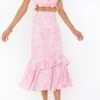 Show Me Your Mumu Dutchess Ruffle Skirt ~ Blushing Floral Stretch 1 Show Me Your Mumu Dutchess Ruffle Skirt ~ Blushing Floral Stretch -Show Me Your Mumu Sales BR2 5309 BF65 03