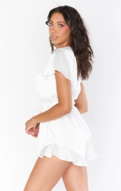 Show Me Your Mumu Say I Do Romper ~ Ivory Luxe Satin 10 Show Me Your Mumu Say I Do Romper ~ Ivory Luxe Satin -Show Me Your Mumu Sales BR2 5311 IV62 03