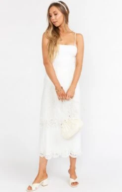 Show Me Your Mumu Alessa Midi Skirt ~ White Lace -Show Me Your Mumu Sales BS0 0250 WL19 04