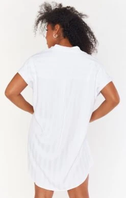 Show Me Your Mumu Martin Shirt Dress ~ White Stripe -Show Me Your Mumu Sales BS0 0272 WS22 01 3