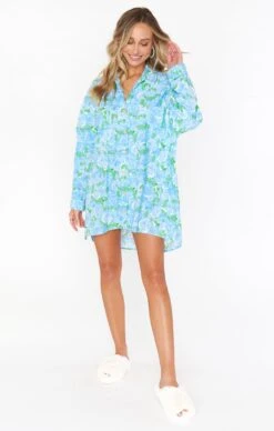 Show Me Your Mumu Johns Button Down Shirt ~ Something Blue Floral