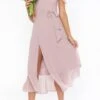 Show Me Your Mumu Claire Midi Dress ~ Neutral Mauve Chiffon -Show Me Your Mumu Sales BS3 0394S CM24 03 1
