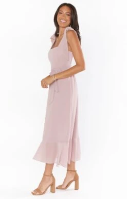 Show Me Your Mumu Claire Midi Dress ~ Neutral Mauve Chiffon 9 Show Me Your Mumu Claire Midi Dress ~ Neutral Mauve Chiffon -Show Me Your Mumu Sales BS3 0394S CM24 05 1