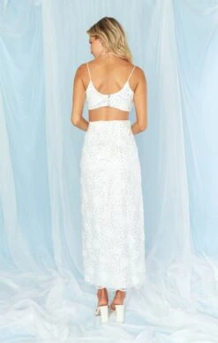 Show Me Your Mumu Love Letter Skirt ~ Embellished Tulle Floral -Show Me Your Mumu Sales BS3 5339 EM12 07