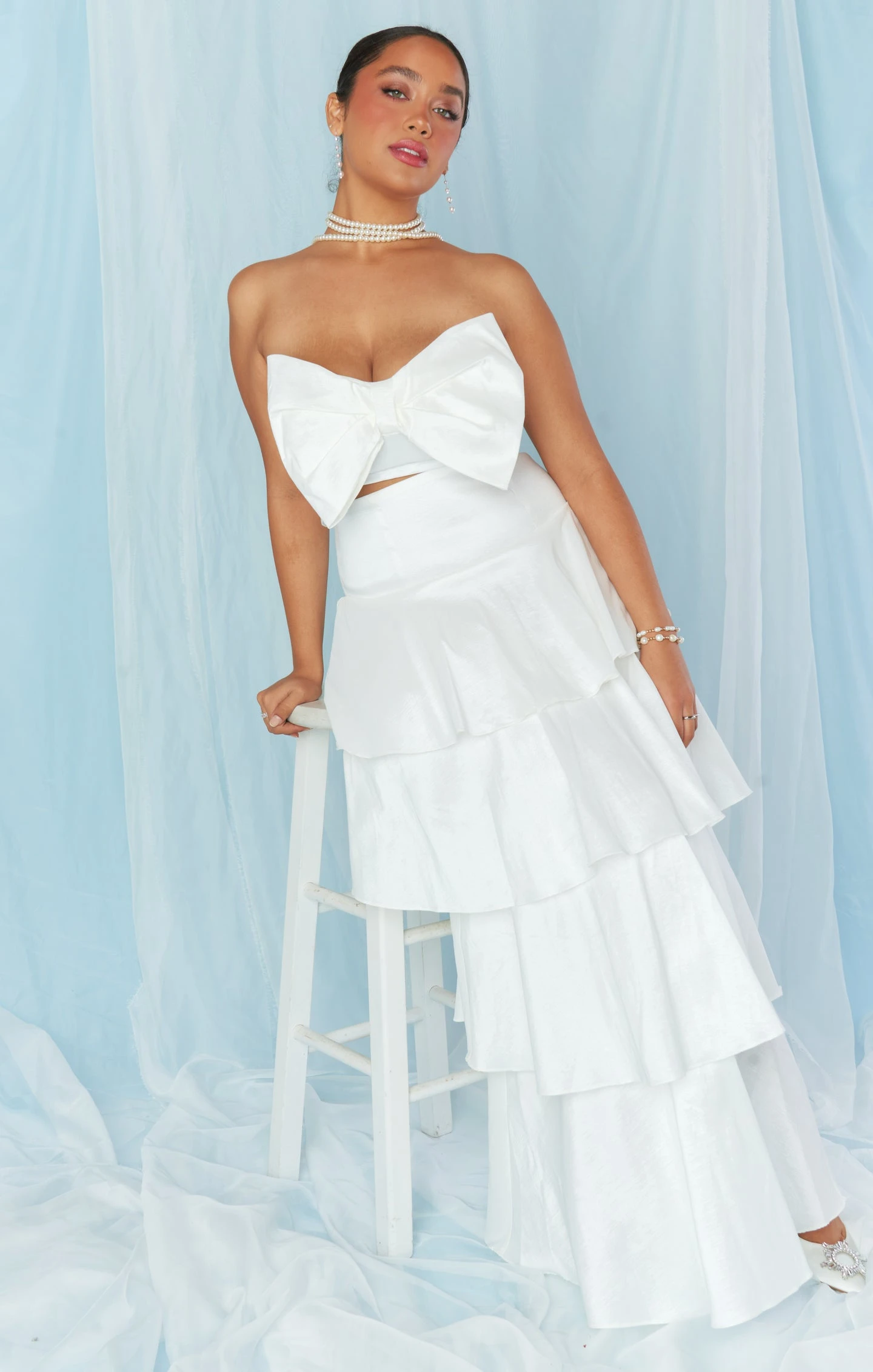 Show Me Your Mumu Big Bow Top ~ White Taffeta 6 Show Me Your Mumu Big Bow Top ~ White Taffeta - Image 4