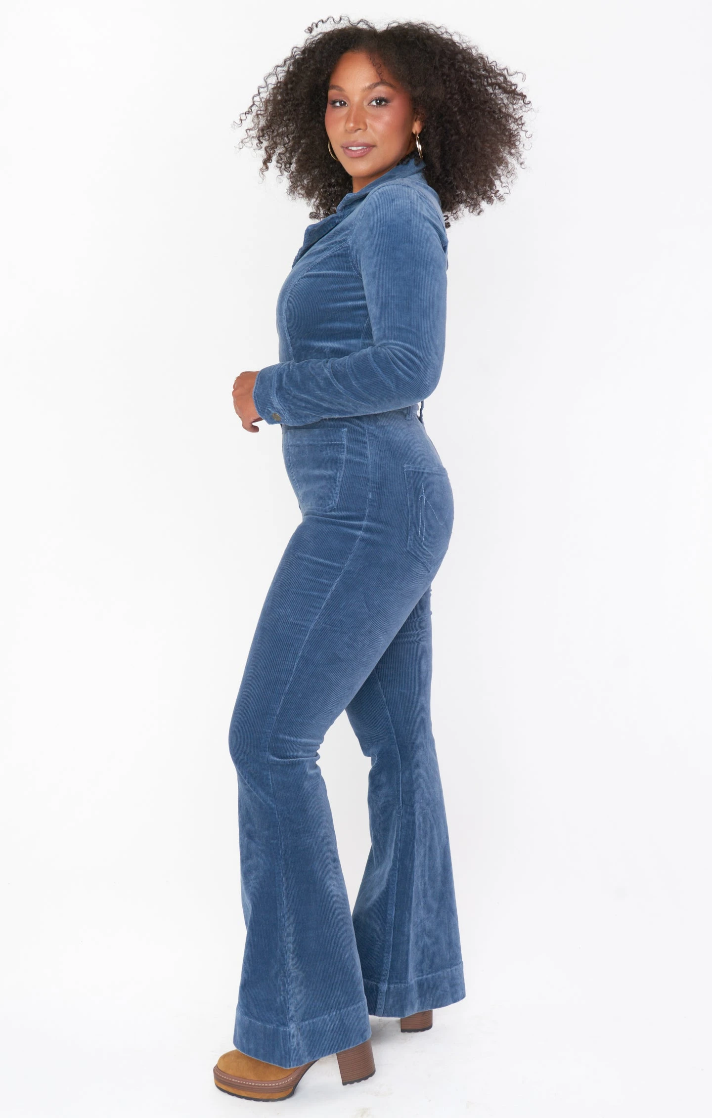 Show Me Your Mumu Lee Ann Jumpsuit ~ Cool Blue Corduroy 7 Show Me Your Mumu Lee Ann Jumpsuit ~ Cool Blue Corduroy - Image 5