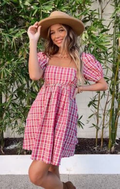 Show Me Your Mumu Smitten Babydoll Dress ~ Pink Plaid -Show Me Your Mumu Sales CF1C48AD 0929 4E23 877B 1F64F234CF6D