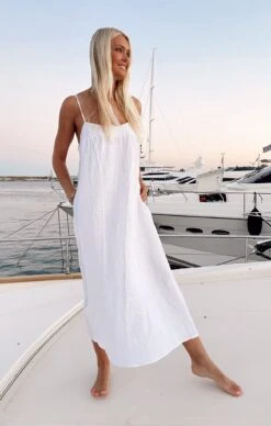 Show Me Your Mumu Oasis Midi Dress ~ White