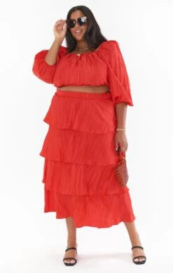 Show Me Your Mumu Full Swing Skirt ~ Candy Red -Show Me Your Mumu Sales CM2 4662X LR66 01 d53a1298 2f6e 470a aac0 16867d50239a