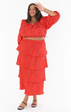 Show Me Your Mumu Full Swing Skirt ~ Candy Red -Show Me Your Mumu Sales CM2 4662X LR66 02 e418b645 3f3b 4580 ad35 d35af8c82450
